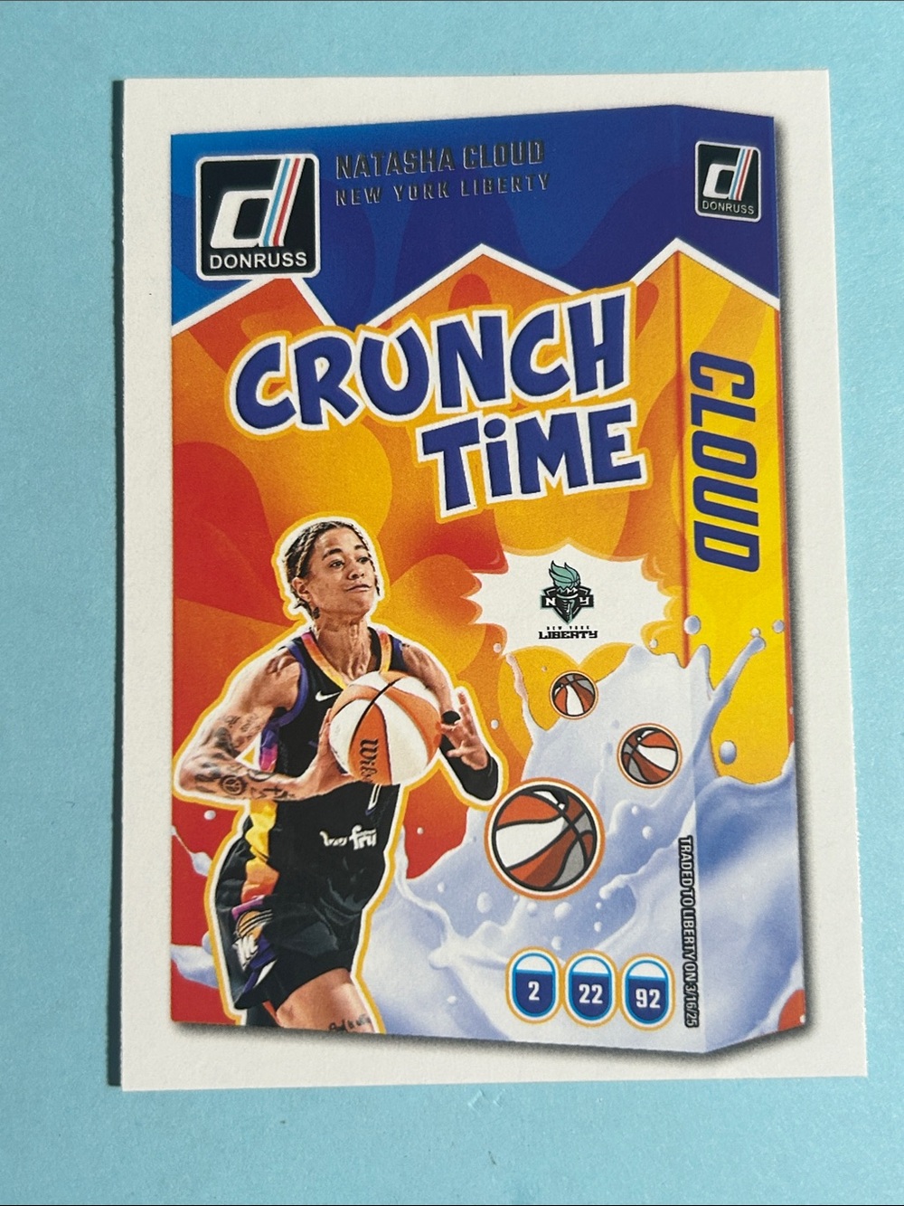 Natasha Cloud WNBA New York Liberty 2025 Panini Crunch Time Insert card #15